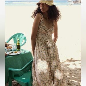 DOEN Emmaretta Cotton Dress Wild Clover Floral Size S NWOT